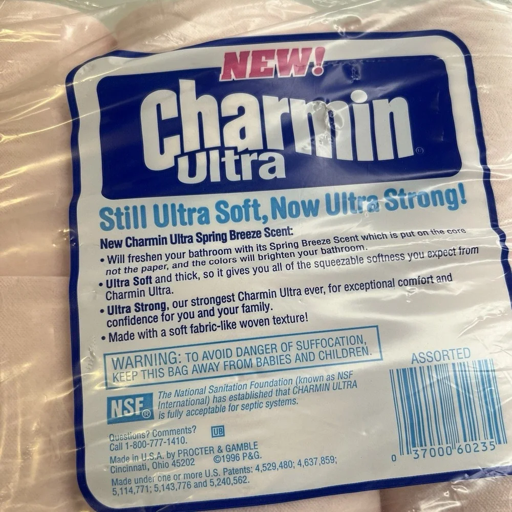 1996 Charmin Ultra Strong Ultra Soft‎ Spring Breeze Scent 2-PLY Toliet Paper